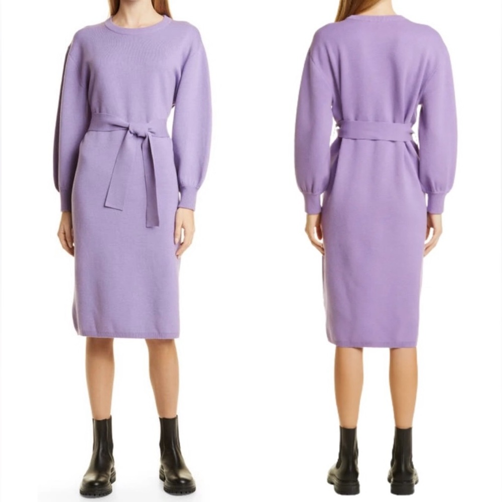 Hugo Boss Fusiana Tie Waist Sweater Dress, Size S